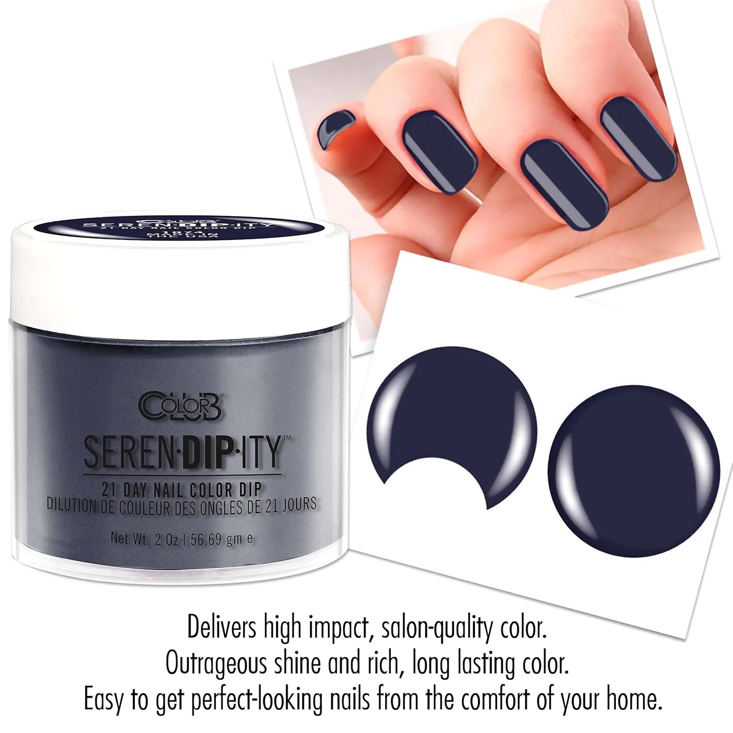 Color Club Made In The Usa Serendipity 2 Ounce Dip Color Powder, 0.5 fluid_ounces