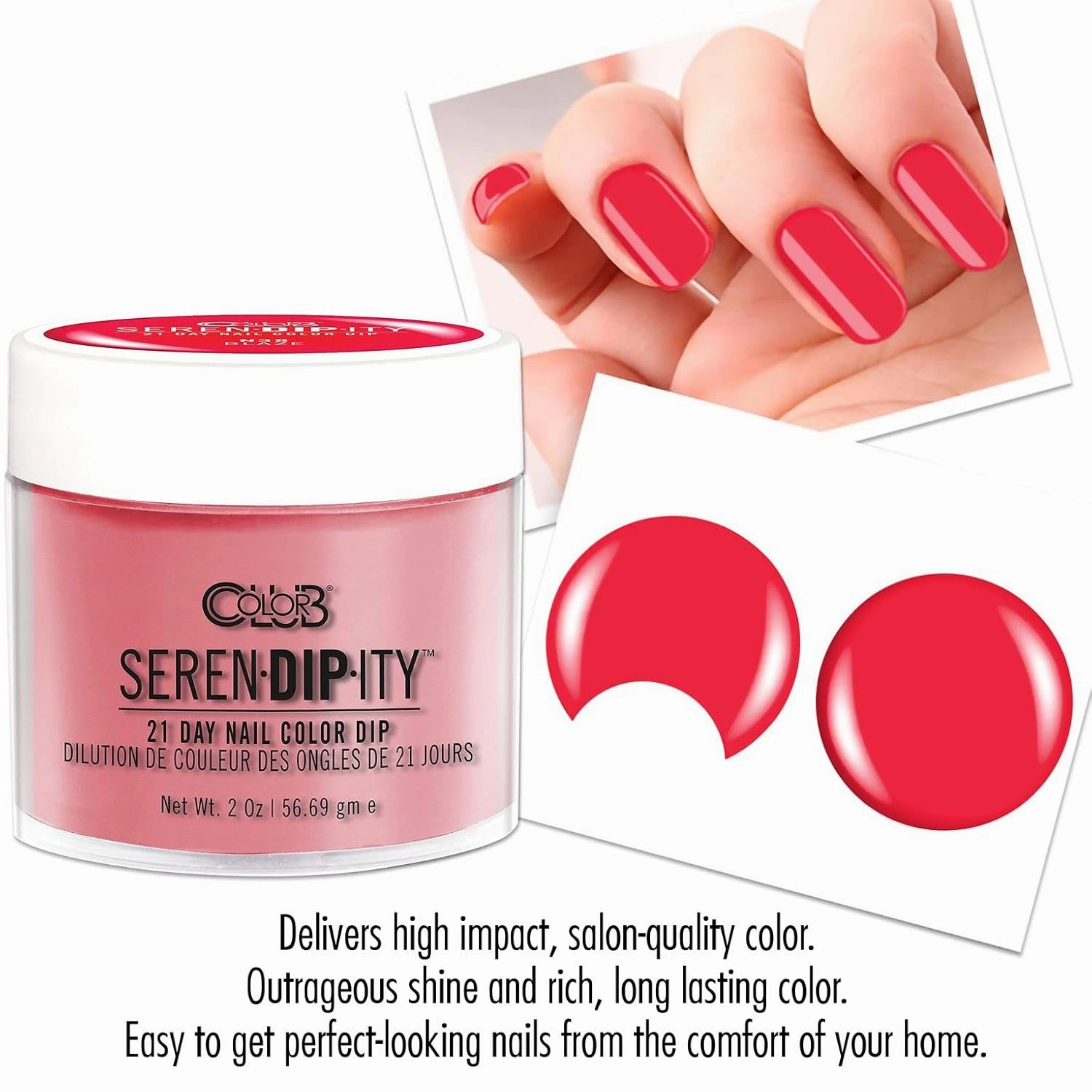 Color Club Blaze Serendipity 2 Ounce Dip Color Powder- Neon, 0.5 fluid_ounces