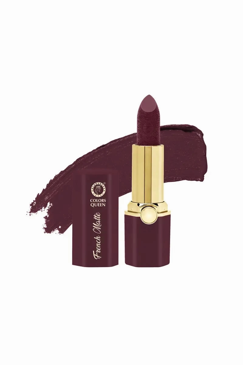 Colors Queen French Matte Lipstick (3.8g, Bridal Maroon)