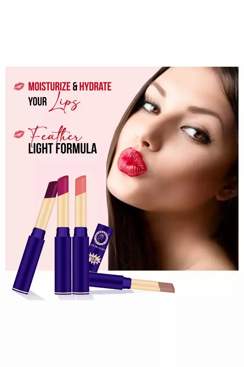 Colors Queen Start New Long Lasting Matte Lipstick (4gm, Hot Magenta)