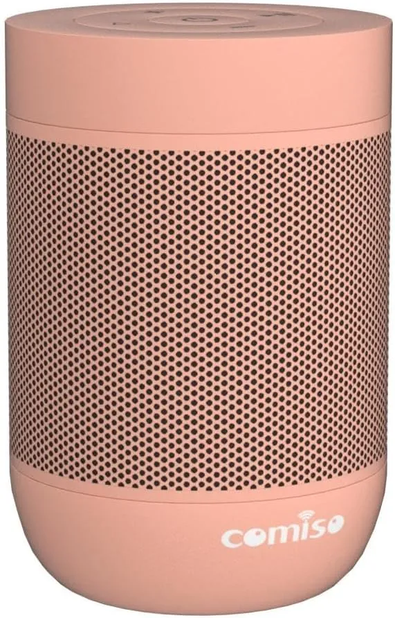 comiso Portable Bluetooth Speaker,Waterproof Speaker IP65,5.3 Bluetooth,360 HD Sound,TWS Stereo Pairing,Built in Mic, Support TF Card,Ideal Gift for Men/Women/Teens -Pink