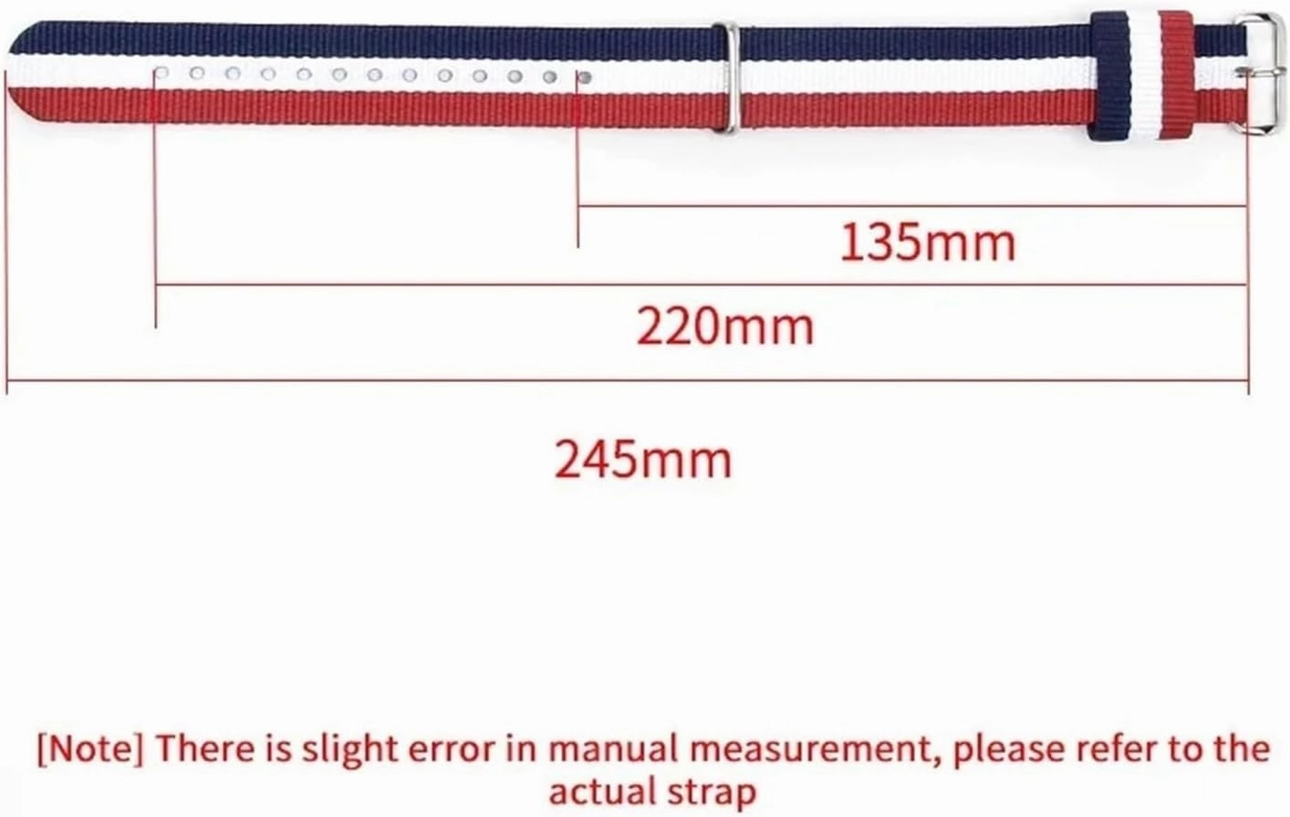 Compatible with Daniel Wellington Tissot King Luminox Mido CK Soft Breathable Nylon Canvas Multicolor Watch Strap 18 20 22mm((5) Red-Rose,20mm)