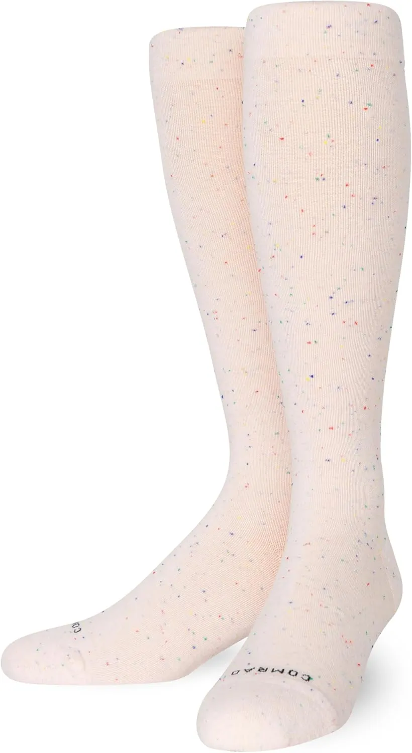 Comrad Recycled Cotton Knee High Socks - 15-20mmHg Graduated Compression Socks - Soft & Breathable Support Socks, Unisex