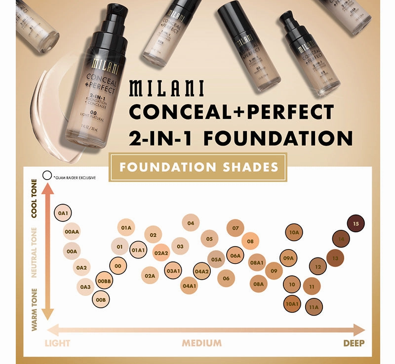 CONCEAL   PERFECT 2-IN-1 FOUNDATION - RICH SAND