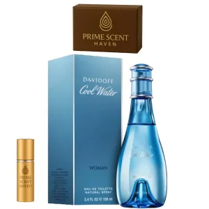 Cool Water Perfume for Women Eau de Toilette Spray 3.4 oz Bundle with Perfume Atomizer