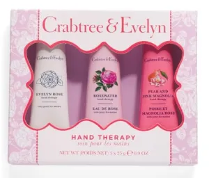 Crabtree & Evelyn Hand Therapy Set: Evelyn Rose, Rosewater, Pear & Pink Magnolia