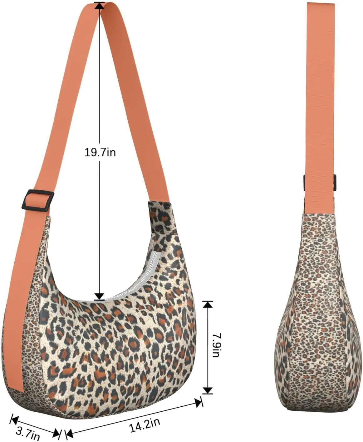 Crossbody Bag for Women Clutch HandBag with Zipper Closure for Women Underarm Purse with Adjustable Strap Zipper