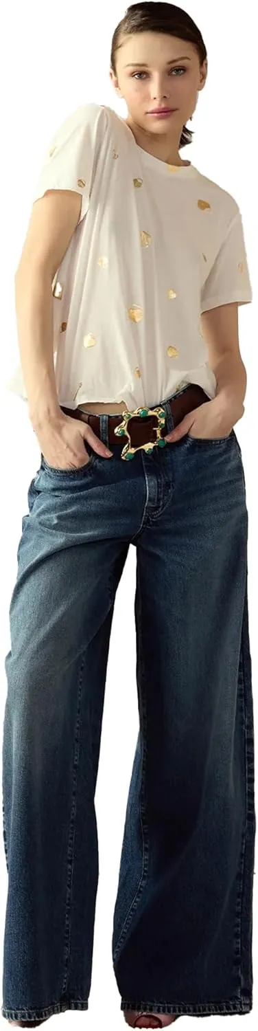 Cynthia Rowley Lock & Key Metallic Tee