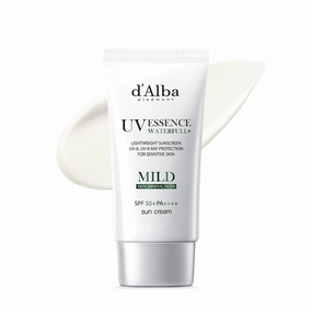 d'alba [ORIGINAL] MILD MINERAL SUNSCREEN SPF50 PA    Vegan, Chemical-Free for super sensitive and post-procedure skin, Non-Greasy, UVA/UVB protection (Pink, 50, Sun Protection Factor (SPF)) (Mild)