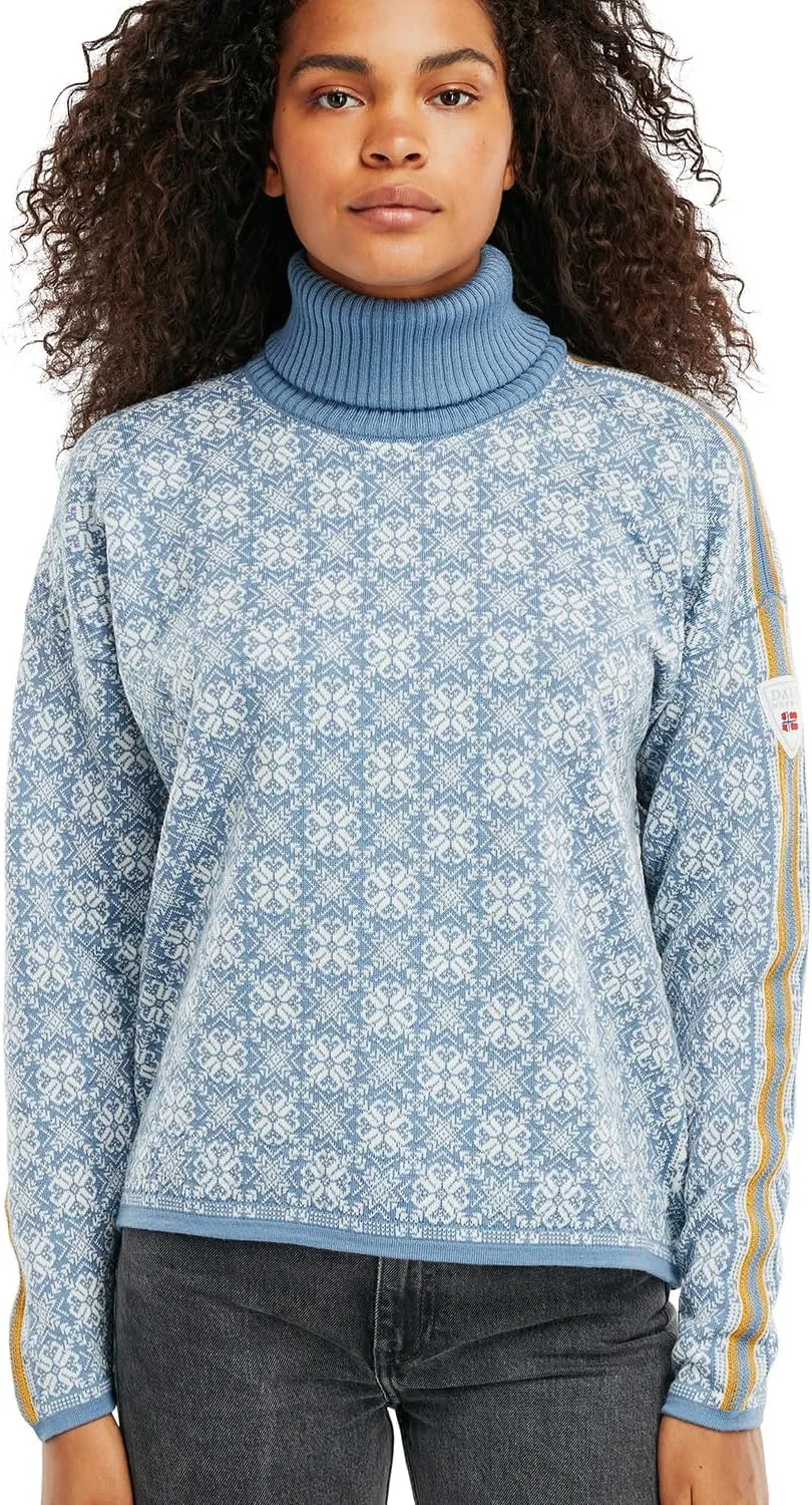 Dale of Norway Firda Women's Sweater - 100% Merino Wool Knit Sweater - Pullover Sweater - Ladies Sweater - Turtleneck Sweater