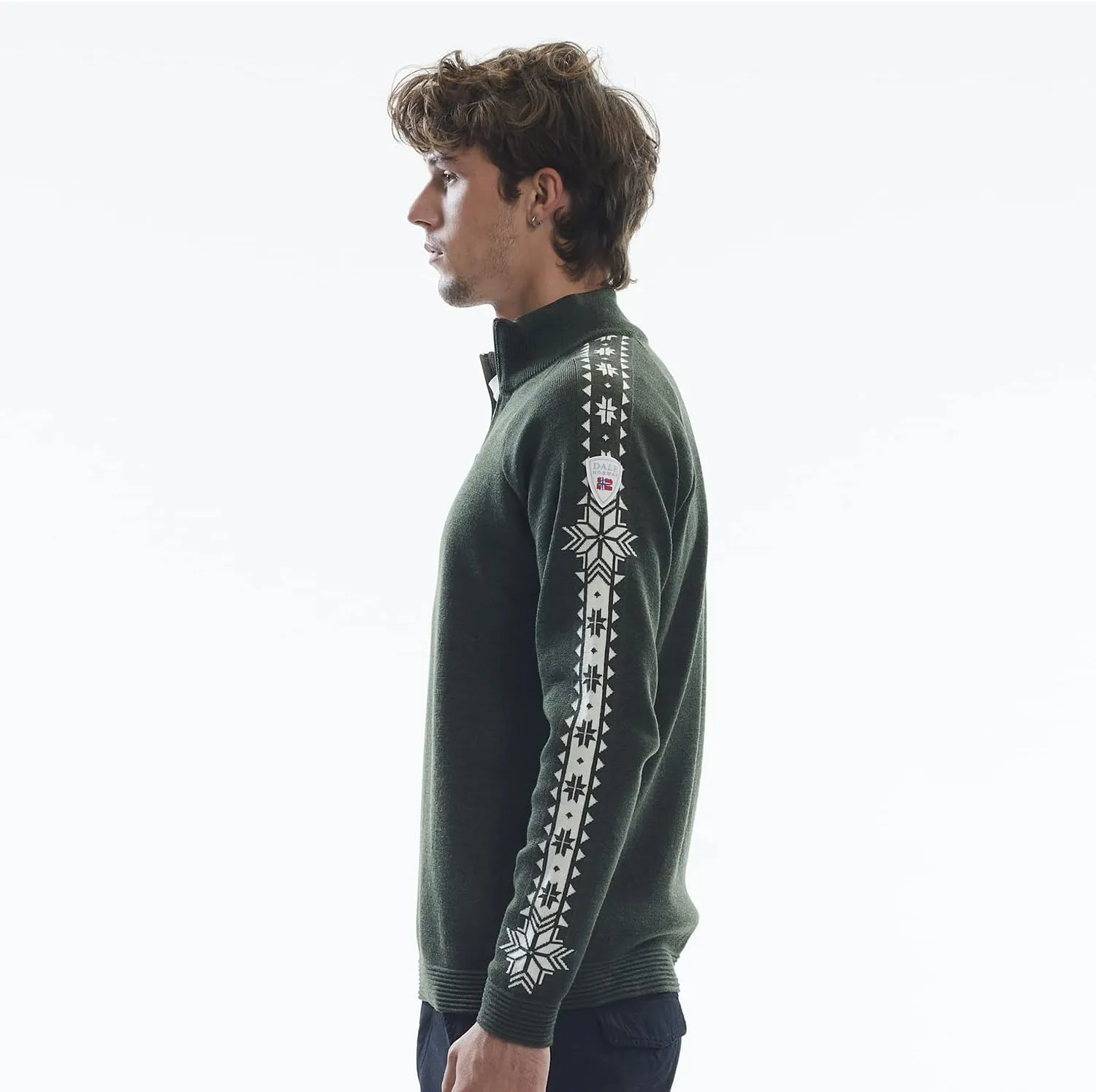 Dale of Norway Geilo Men’s Sweater - Sweaters for Men - 100% Skin Soft Merino Wool Pullover - Quarter Zip Wool Sweater