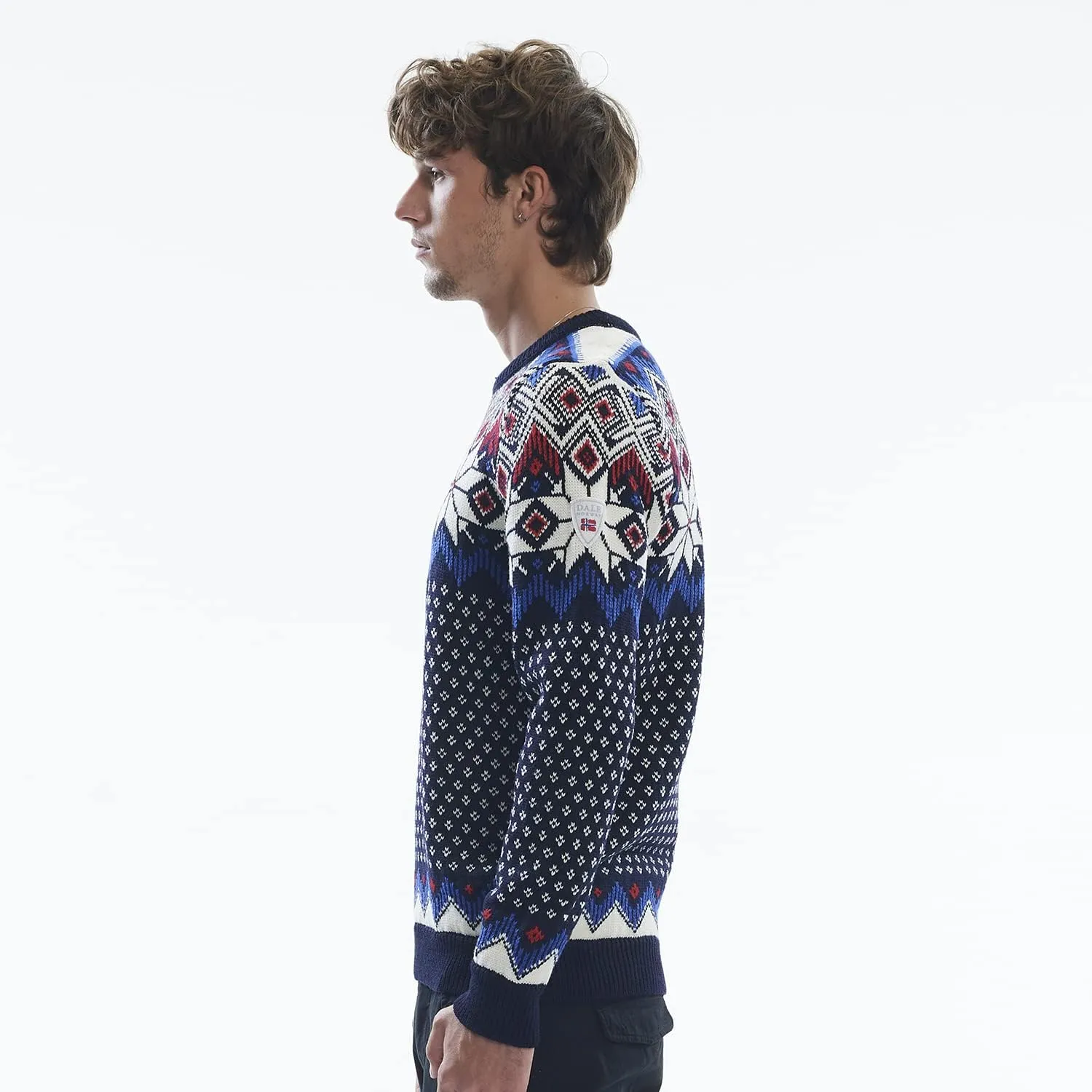 Dale of Norway Vegard Men’s Sweater - 100% Lightweight Wool Sweaters for Men - Regular Fit Pullover Sweaters for Men