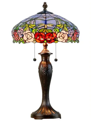 Dale Tiffany TT12232 Zenia Rose Table Lamp, 27" x 16.25" x 16.25", Fieldstone