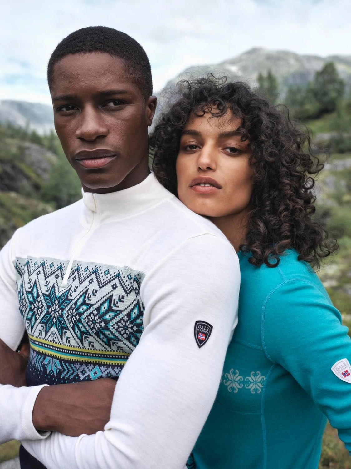 Dale of Norway Vail Masculine Base Layer - Wool Half Zip Sweater - Slim Fit