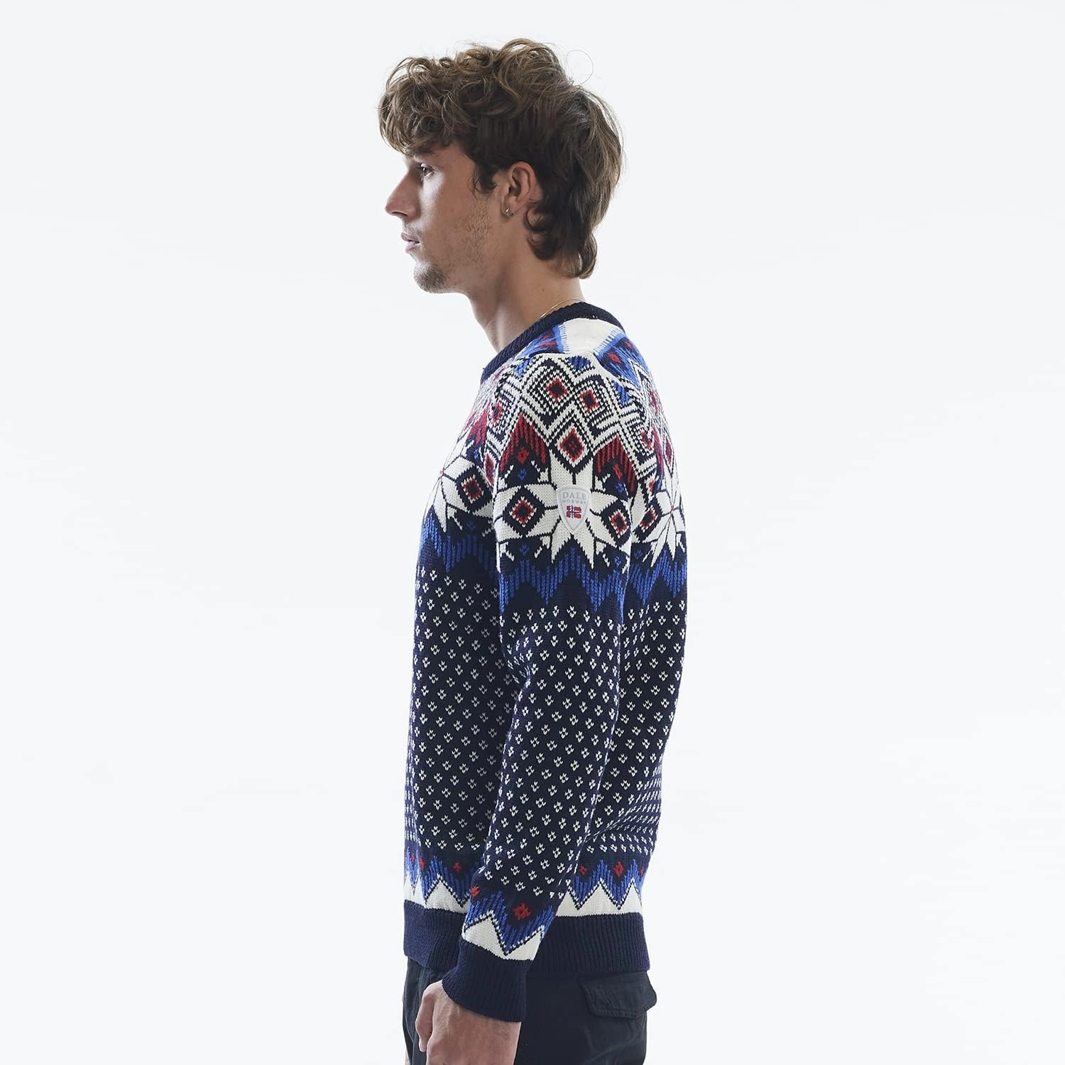 Dale of Norway Vegard Men’s Sweater - 100% Lightweight Wool Sweaters for Men - Regular Fit Pullover Sweaters for Men