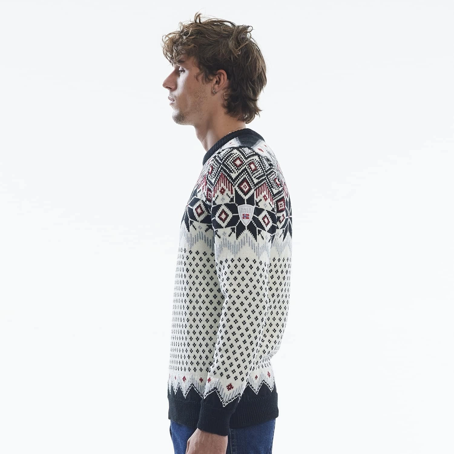 Dale of Norway Vegard Men’s Sweater - 100% Lightweight Wool Sweaters for Men - Regular Fit Pullover Sweaters for Men