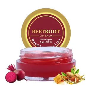 DBE Beetroot For Women & Men - Organic For Dark To Lighten, Tinted For Dry/Chapped Lips With Honey, Shea Butter, Cocoa Butter & Almond Oil, Women & Men 8g