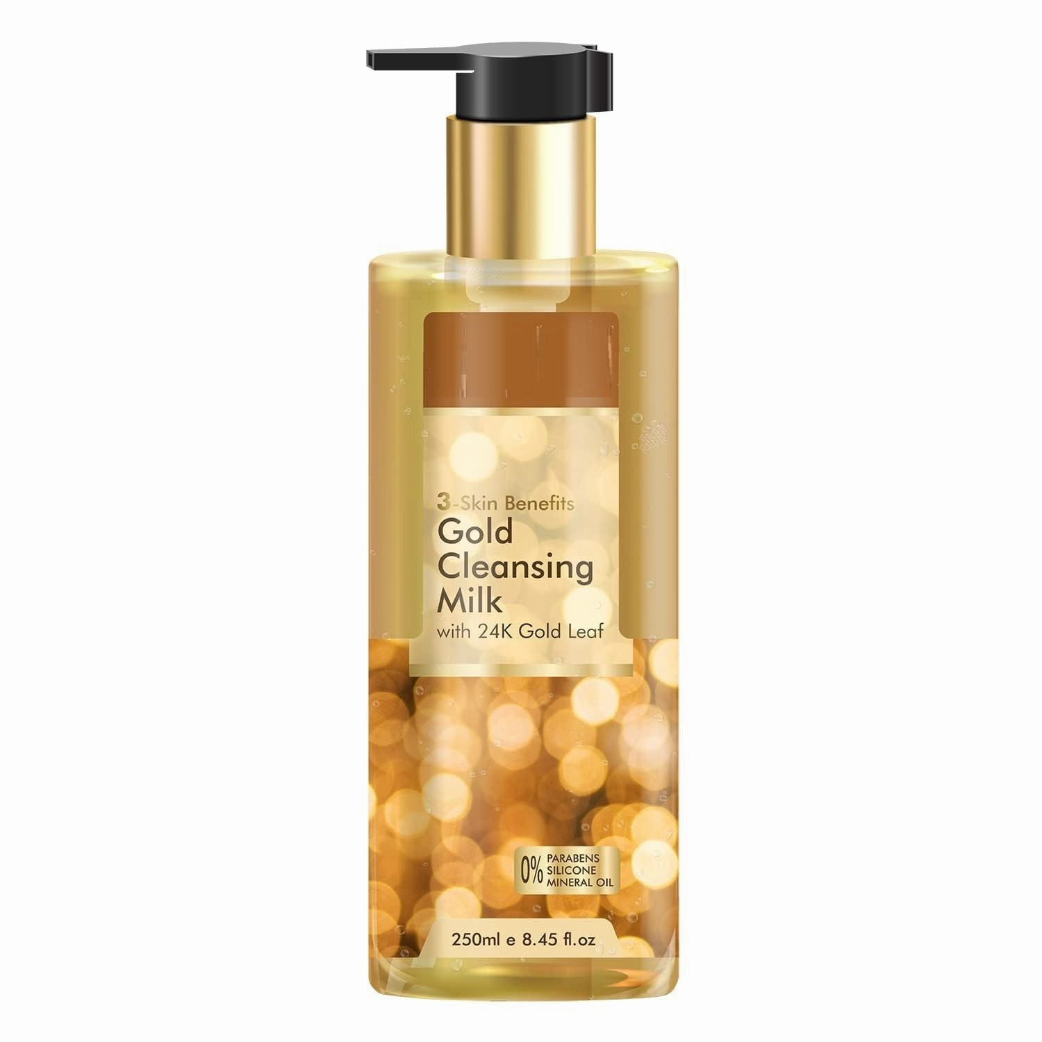 DBE Milk Cleanser Vitamin E, 24K Gold, Honey, Almond Oil |Mild, Gentle, Moisturizing & Hydrating face wash| Smooth & toned skin -250ml