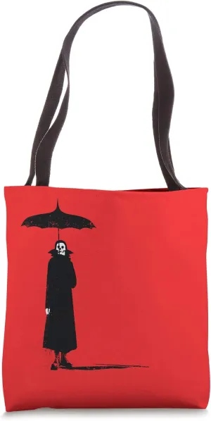 Death Skull With A Parasol And Combat Boots Tote Bag