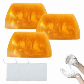 Deep Cleansing Moisturizing Golden Perfume Soap, Hydrating and moisturizing Gold Soap, Silky Nourishment Gold for Face and Body (3Pcs)