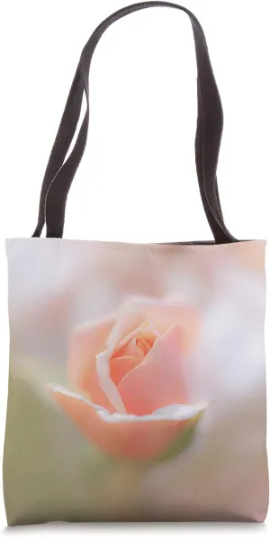 Delicate beautiful Rose Photograph peach colors soft focus Tote Bag