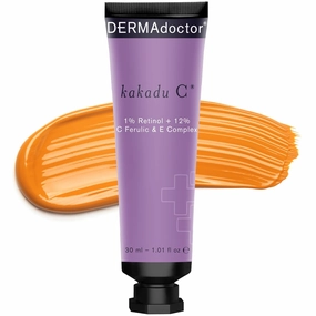 DERMAdoctor Kakadu C Dermatologist Formulated 1% Retinol Cream   Vitamin C, E Ferulic Complex, Anti Aging Face Cream to Brighten, Smooth and Firm. Hyperpigmentation Treatment for Face - 1.01 fl oz