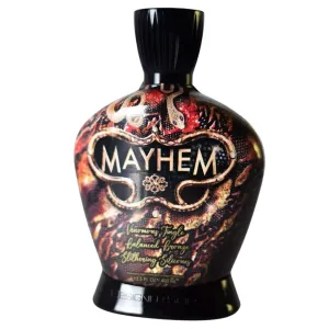 Designer Skin Mayhem Intense Tingle Tanning Lotion 13.5oz - Hissing Heat Bronzer with DHA & Coconut Oil - Advanced Bed Accelerator for Darker Golden Color - Hydrating Formula