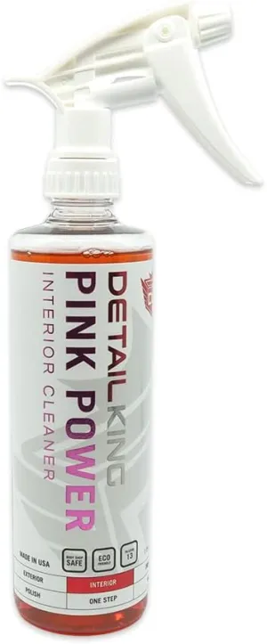 Detail King Pink Power Automotive Interior Cleaner - Pint - Perfect for Vinyl, Plastic & Leather Surfaces