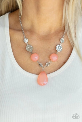 Dew What You Want To Dew - Orange  Necklace