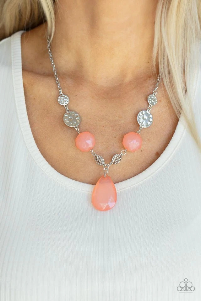 Dew What You Want To Dew - Orange  Necklace