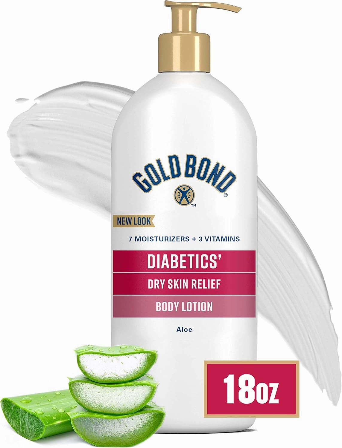 Diabetics' Dry Skin Relief Body Lotion with Vitamin E & Aloe to Soothe & Moisturize Dry, Flaky & Rough Skin, Value Size, 21 Oz.