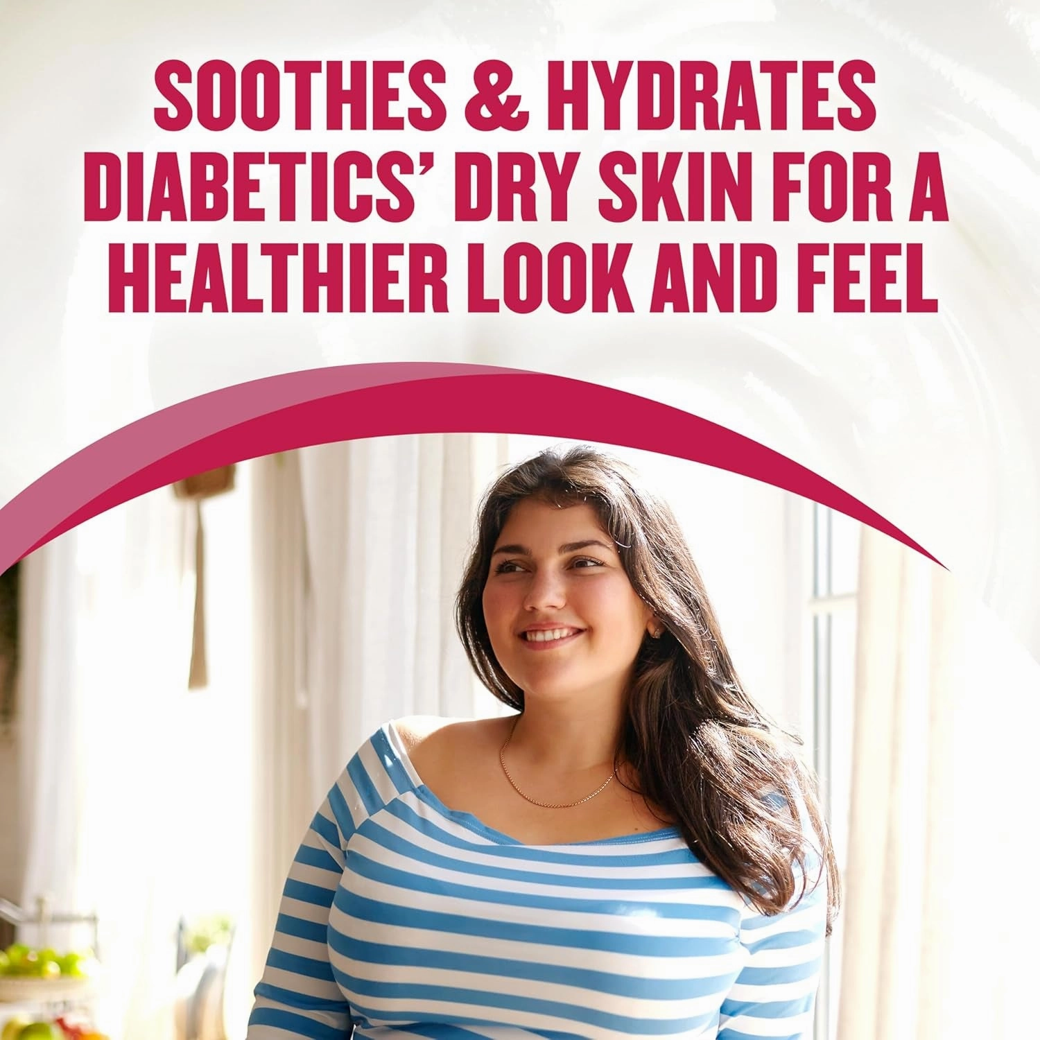 Diabetics' Dry Skin Relief Body Lotion with Vitamin E & Aloe to Soothe & Moisturize Dry, Flaky & Rough Skin, Value Size, 21 Oz.