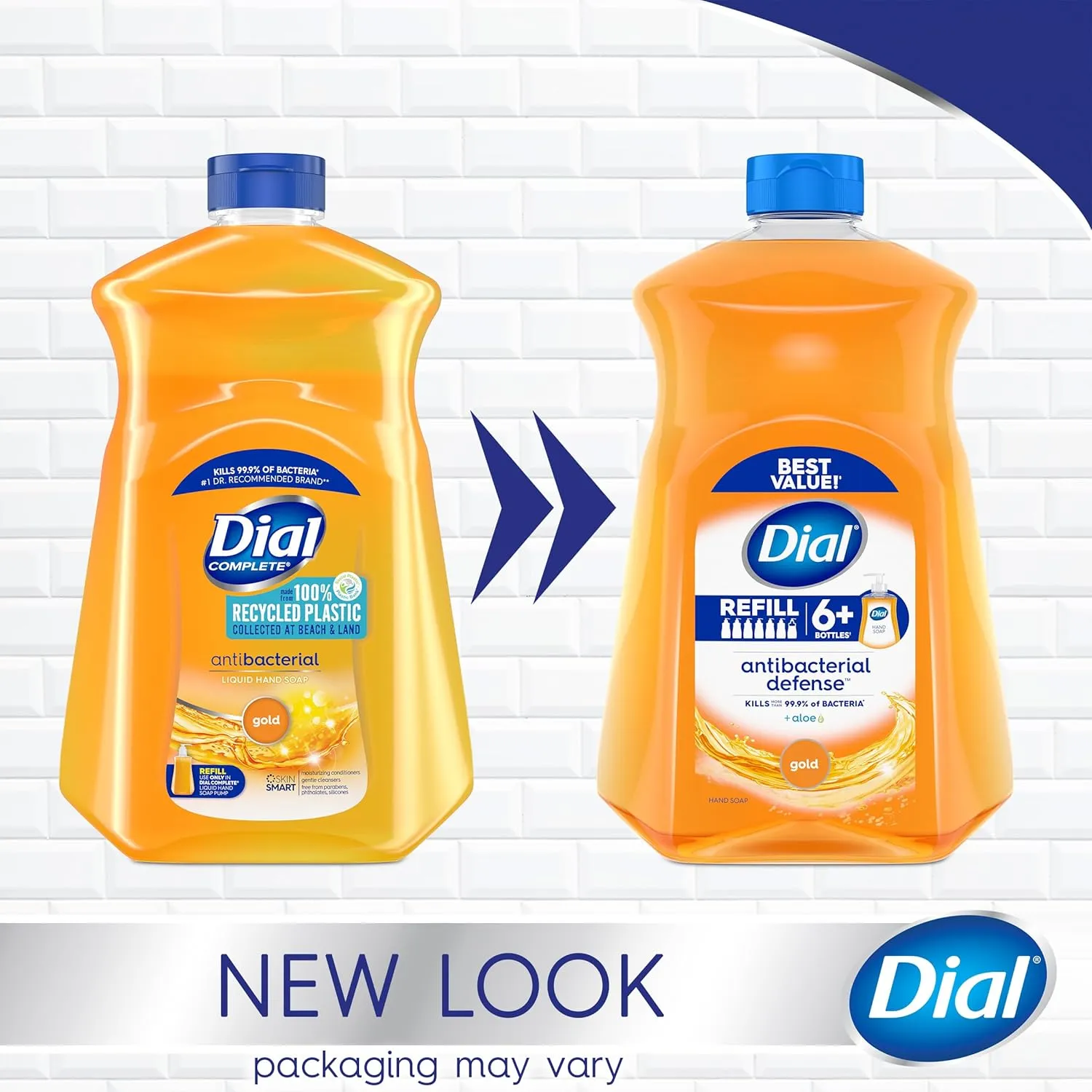 Dial Antibacterial Liquid Hand Soap Refill, Gold, 52 fl oz (Pack of 3)