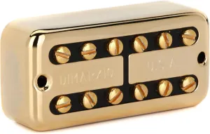DiMarzio PAF'Tron Neck Humbucker Pickup - Gold Cover, Black Insert