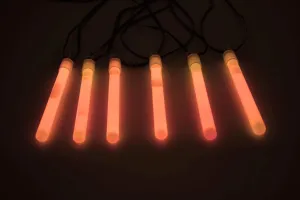 DirectGlow 4 inch Premium Bright Neon Glow Sticks with Lanyards Glow Party Supply Birthday Holiday 10-12 Hour Glow (Orange, 100 Count)