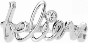 Disney Couture Tinker Bell Believe Ring - White Gold Plated (6)