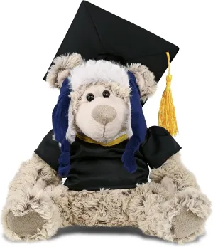 DolliBu Polar Bear Graduation Plush Toy - Super Soft Plush Graduation Stuffed Animal Dress Up with Gown and Cap with Tassel Outfit - Congratulatory Graduation Gift with Personalization - 10 Inches