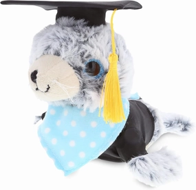DolliBu Sea Lion Graduation Plush Toy - Super Soft Graduation Stuffed Animal Dress Up with Gown & Cap with Tassel Outfit - Gift with Personalization - 8" Inches