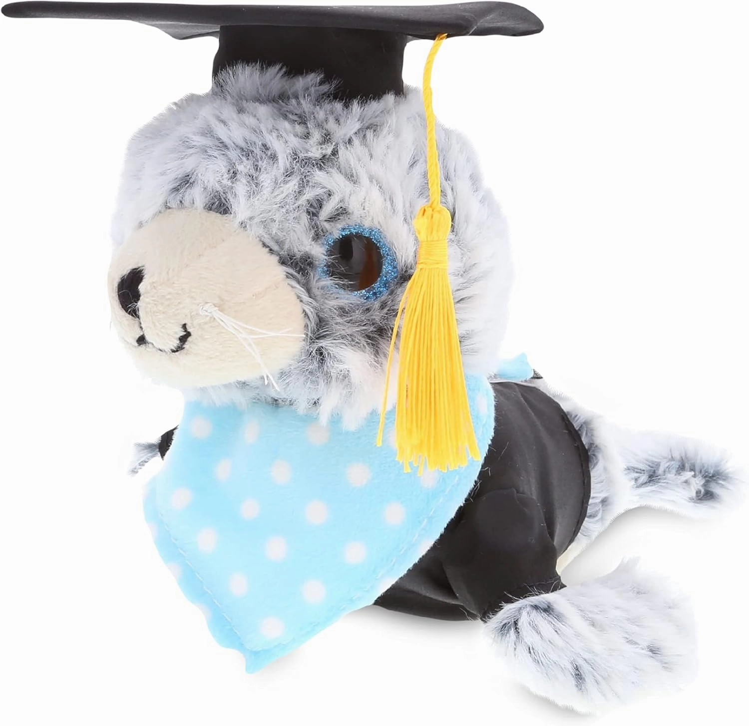 DolliBu Sea Lion Graduation Plush Toy - Super Soft Graduation Stuffed Animal Dress Up with Gown & Cap with Tassel Outfit - Gift with Personalization - 8" Inches