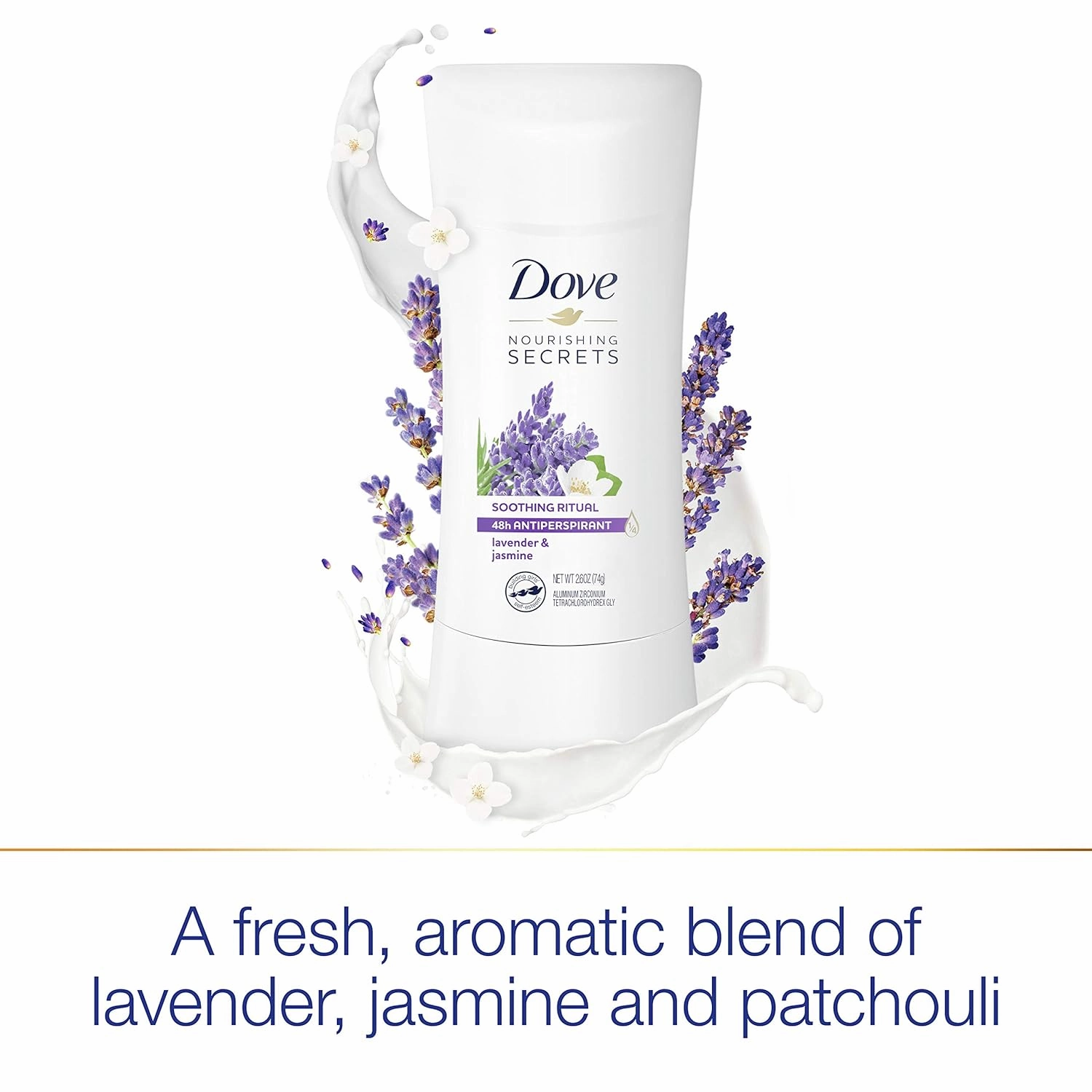Dove Nourishing Secrets Antiperspirant Deodorant Stick for Women Lavender & Jasmine for 48 Hour Underarm Sweat Protection And Soft And Comfortable Underarms 2.6 oz 3 Count