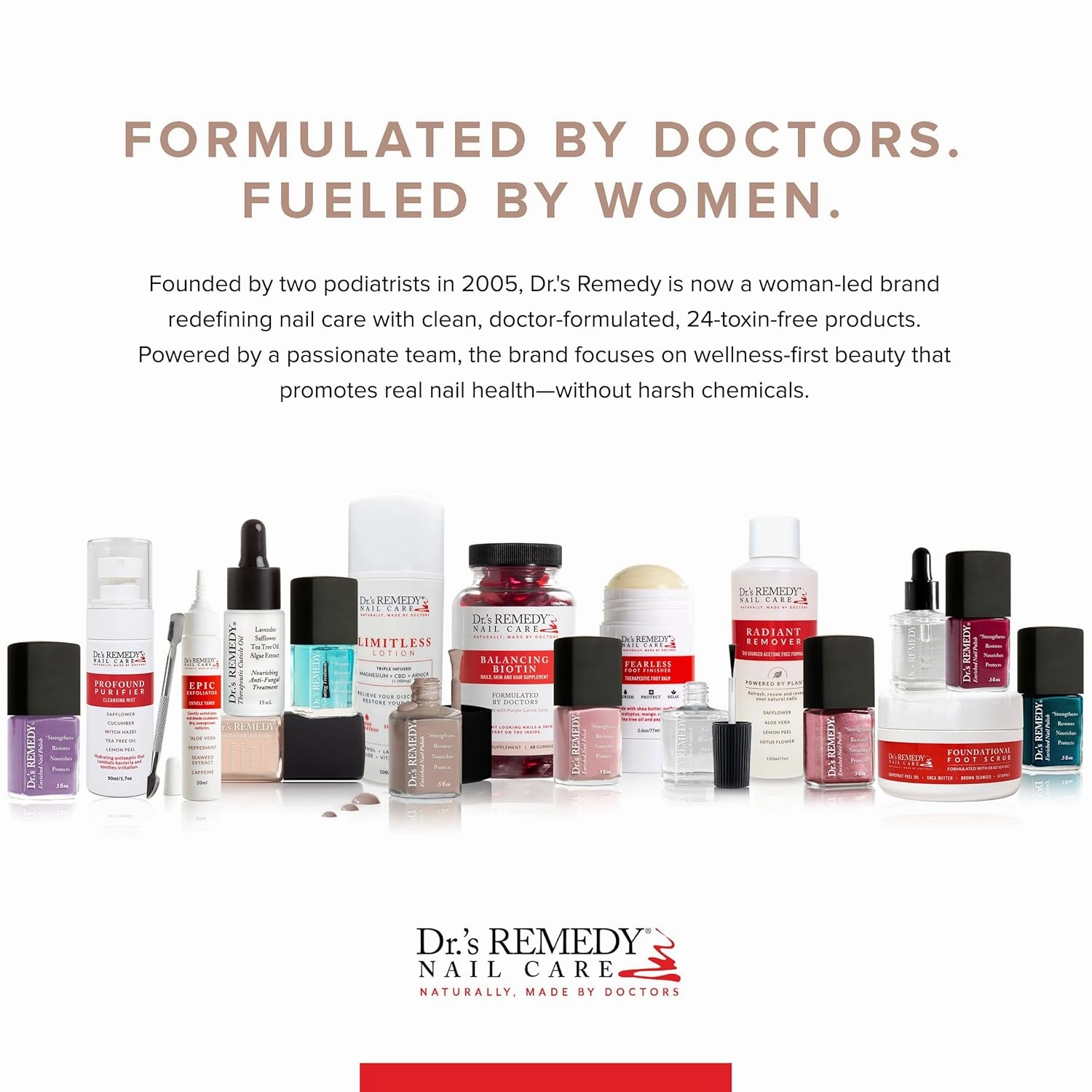 Dr’s Remedy Enriched Nail Polish: Non Toxic, All Natural, and Organic - Doctor Formulated: Strengthens, Restores, Heals, and Protects '24-Free' - HOPEFUL Hot Pink