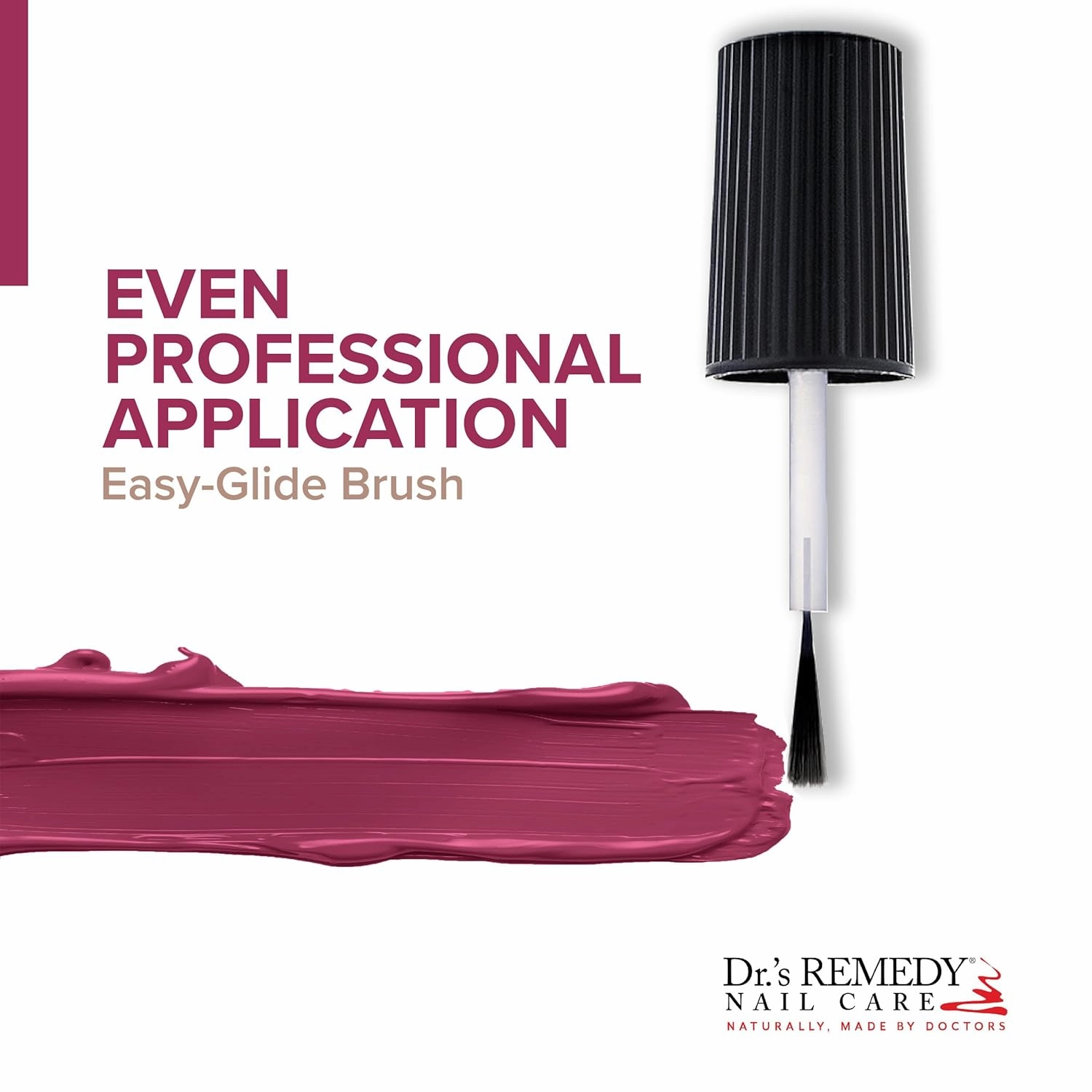 Dr’s Remedy Enriched Nail Polish: Non Toxic, All Natural, and Organic - Doctor Formulated: Strengthens, Restores, Heals, and Protects '24-Free' - HOPEFUL Hot Pink