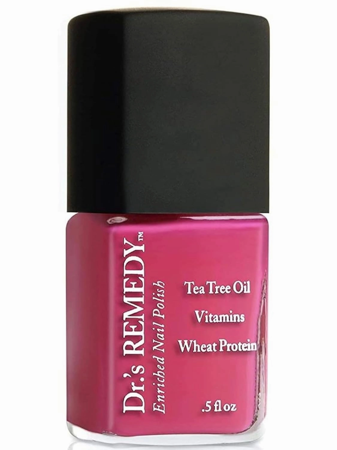 Dr’s Remedy Enriched Nail Polish: Non Toxic, All Natural, and Organic - Doctor Formulated: Strengthens, Restores, Heals, and Protects '24-Free' - HOPEFUL Hot Pink