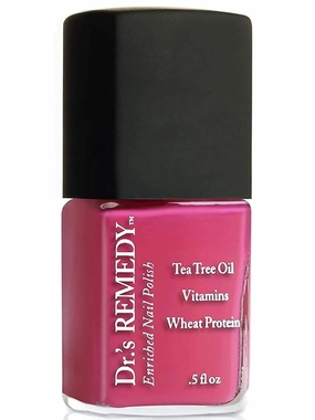 Dr’s Remedy Enriched Nail Polish: Non Toxic, All Natural, and Organic - Doctor Formulated: Strengthens, Restores, Heals, and Protects '24-Free' - HOPEFUL Hot Pink