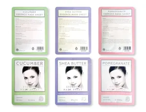E5 Sheet Mask - Pink Set (Cucumber, Pomegranate, Shea Butter) 24 pcs