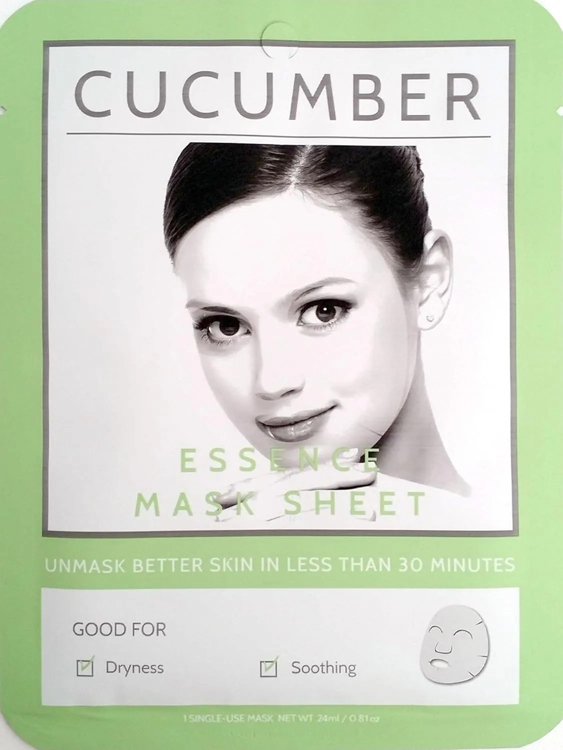 E5 Sheet Mask - Pink Set (Cucumber, Pomegranate, Shea Butter) 24 pcs