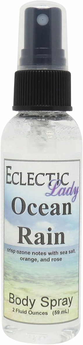 Eclectic Lady Ocean Rain Body Spray, Double Strength, 16 ounces, Body Mist for Women with Clean, Light & Gentle Fragrance, Cologne with Soft, Subtle Aroma For Daily Use