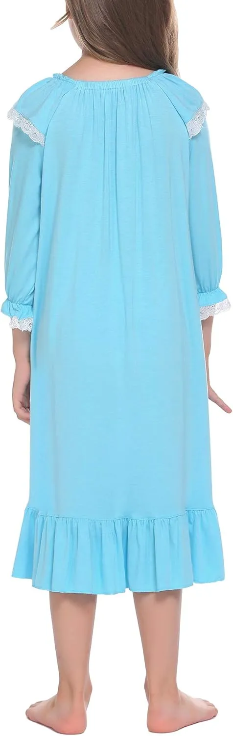 Ekouaer Girl's Soft Princess Nightgowns Sleep Shirt