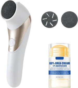 Electric Foot Callus Remover, Rechargeable Callus Remover Portable 2-Speed Foot File Pedicure Tools, Electric Foot File for Women Men (Gold)