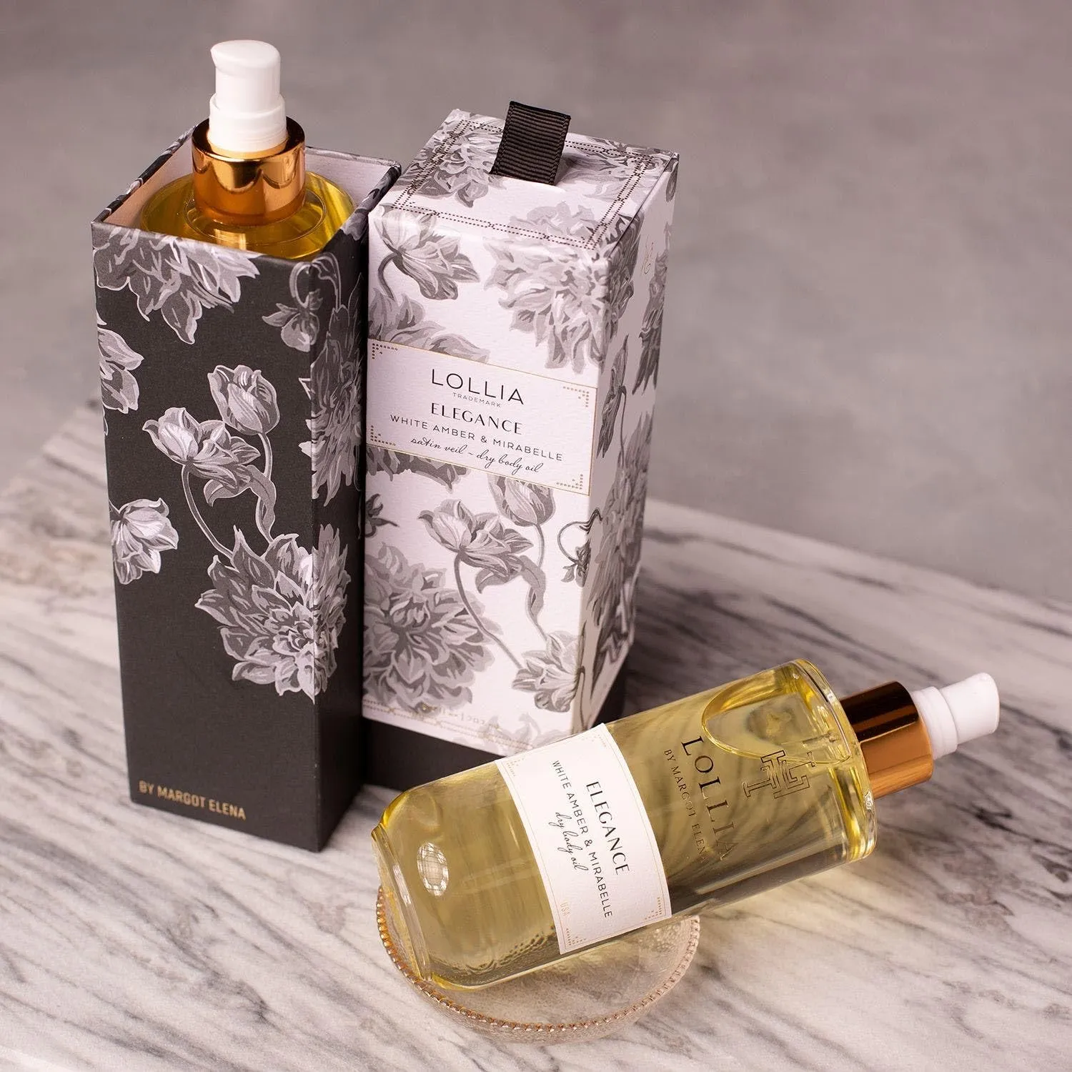 Elegance Dry Body Oil - White Amber and Mirabelle by Lollia for Women - 6.8 oz Oil